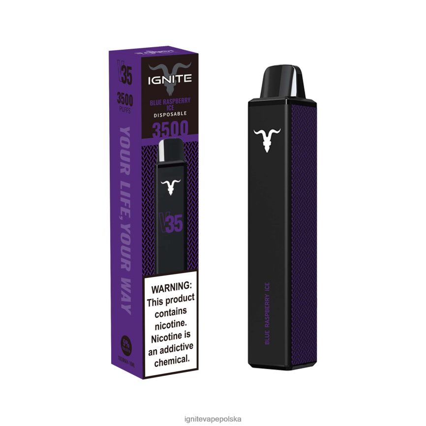 Ignite Vape Flavours | IGNITE V35 długopis do waporyzacji lód jagodowy 0648NZ130